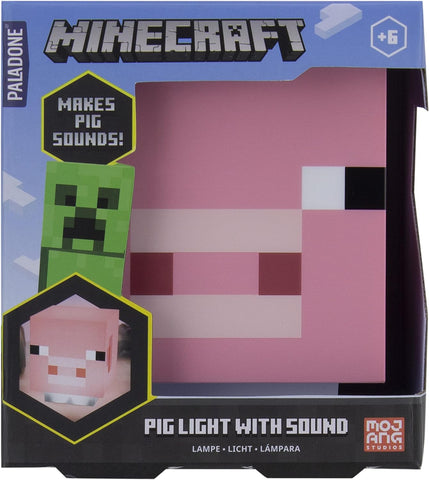 Paladone | Minecraft | Lámpara con Sonido de Puerco, Producto Oficial