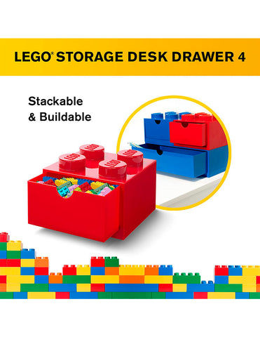 LEGO Organizador de escritorio con cajon para almacenar, Brick | Desk Drawer