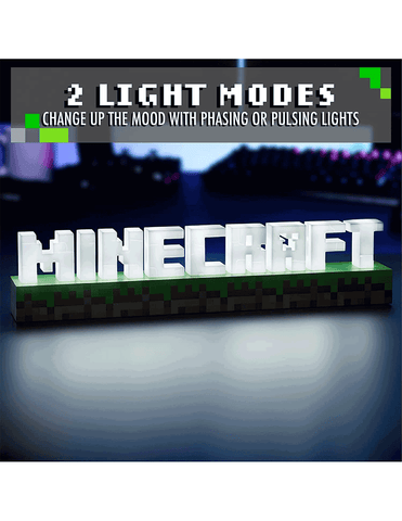Lampara logotipo Minecraft