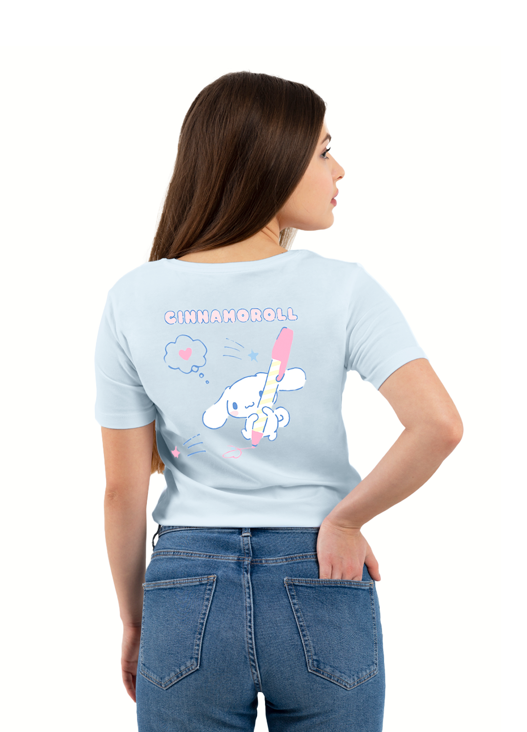 Playera Cinnamoroll Hombre Mujer Azul Cielo Rainbow - Fan Army
