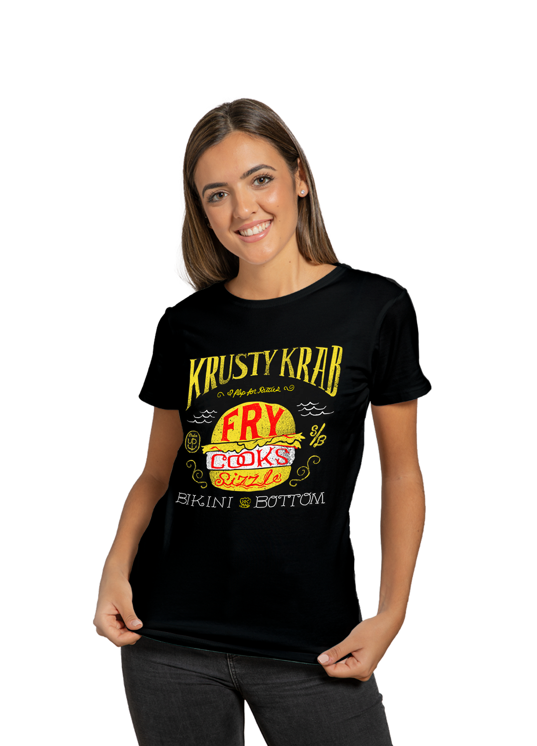 Playera Bob Esponja Hombre Mujer Negro Krusty Krab - Fan Army