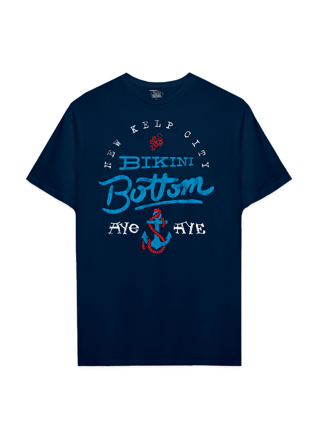 Playera Bob Esponja Hombre Mujer Azul Marino Bikini Bottom - Fan Army