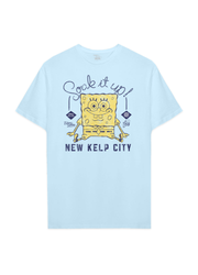 Playera Bob Esponja Hombre Mujer Azul Cielo Soak it up - Fan Army
