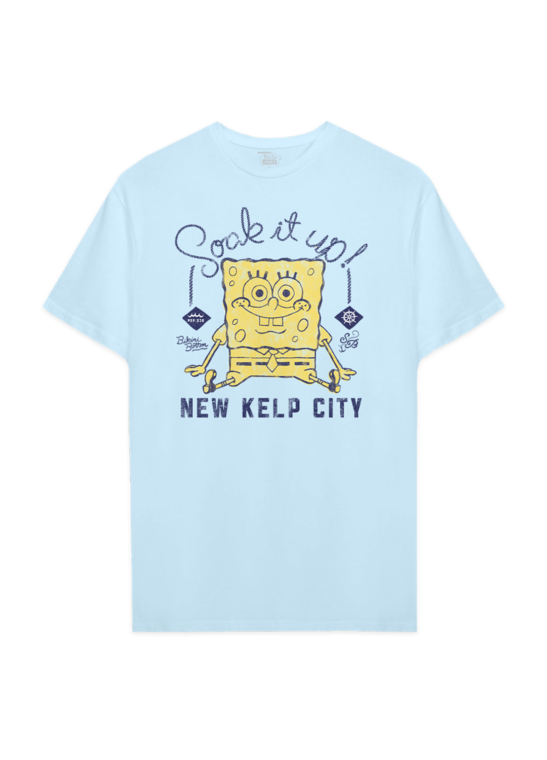 Playera Bob Esponja Hombre Mujer Azul Cielo Soak it up - Fan Army