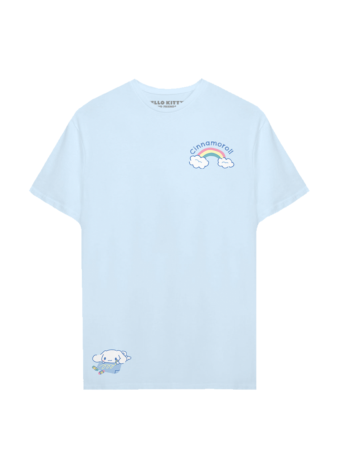 Playera Cinnamoroll Hombre Mujer Azul Cielo Rainbow - Fan Army