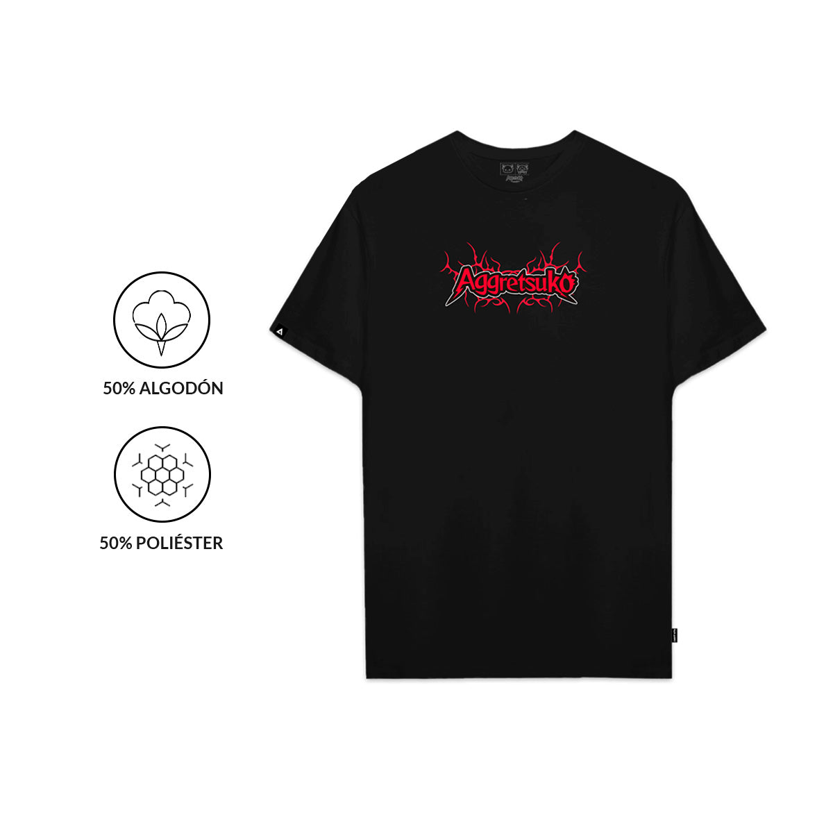 Playera Hombre Mujer Negro Aggretsuko Fire - Fan Army