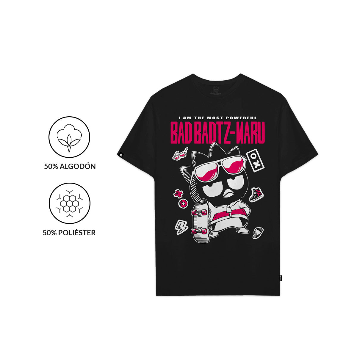 Playera Hombre Mujer Negro Bad Badtz-Maru Powerful - Fan Army