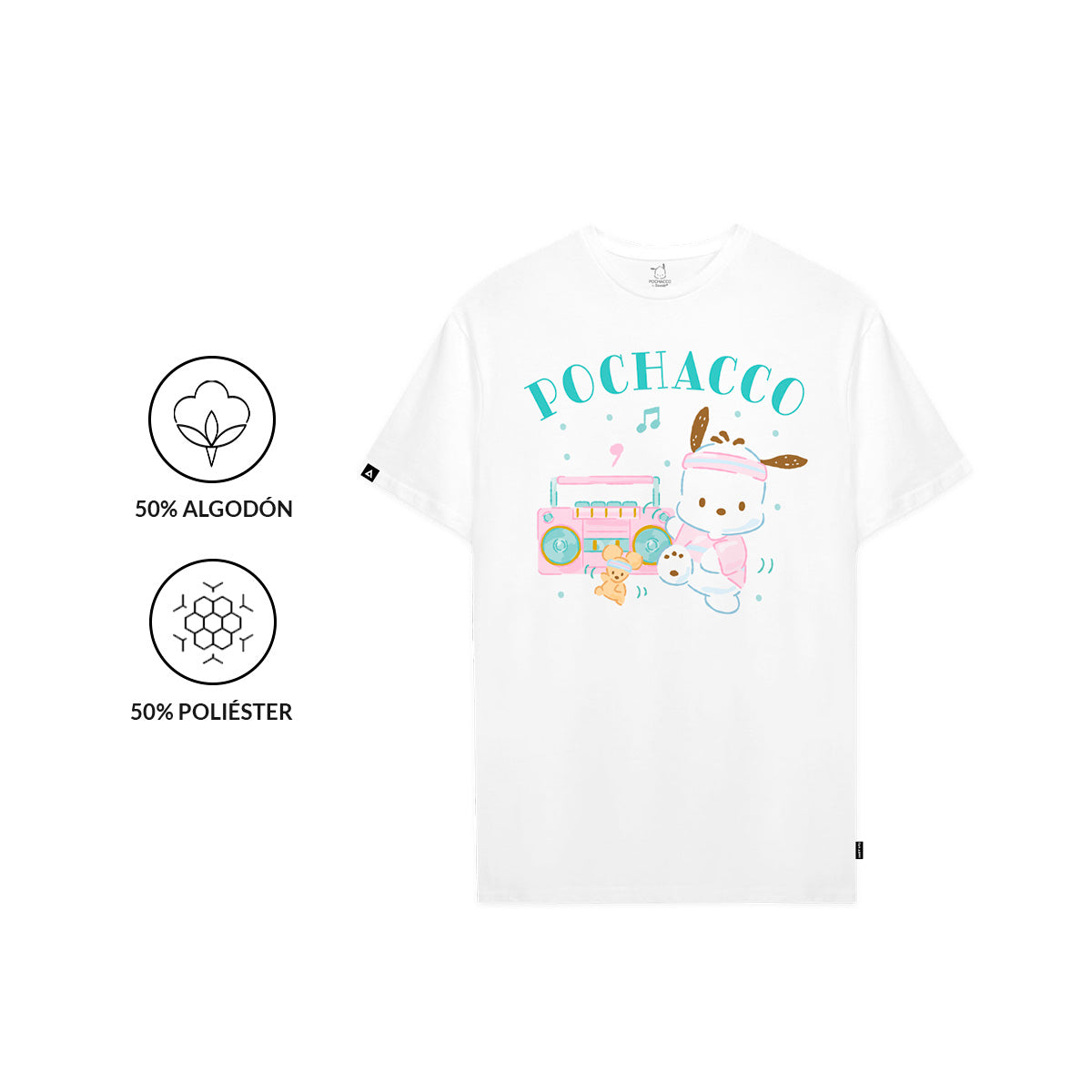 Playera Hombre Mujer Blanco Pochacco Jam - Fan Army