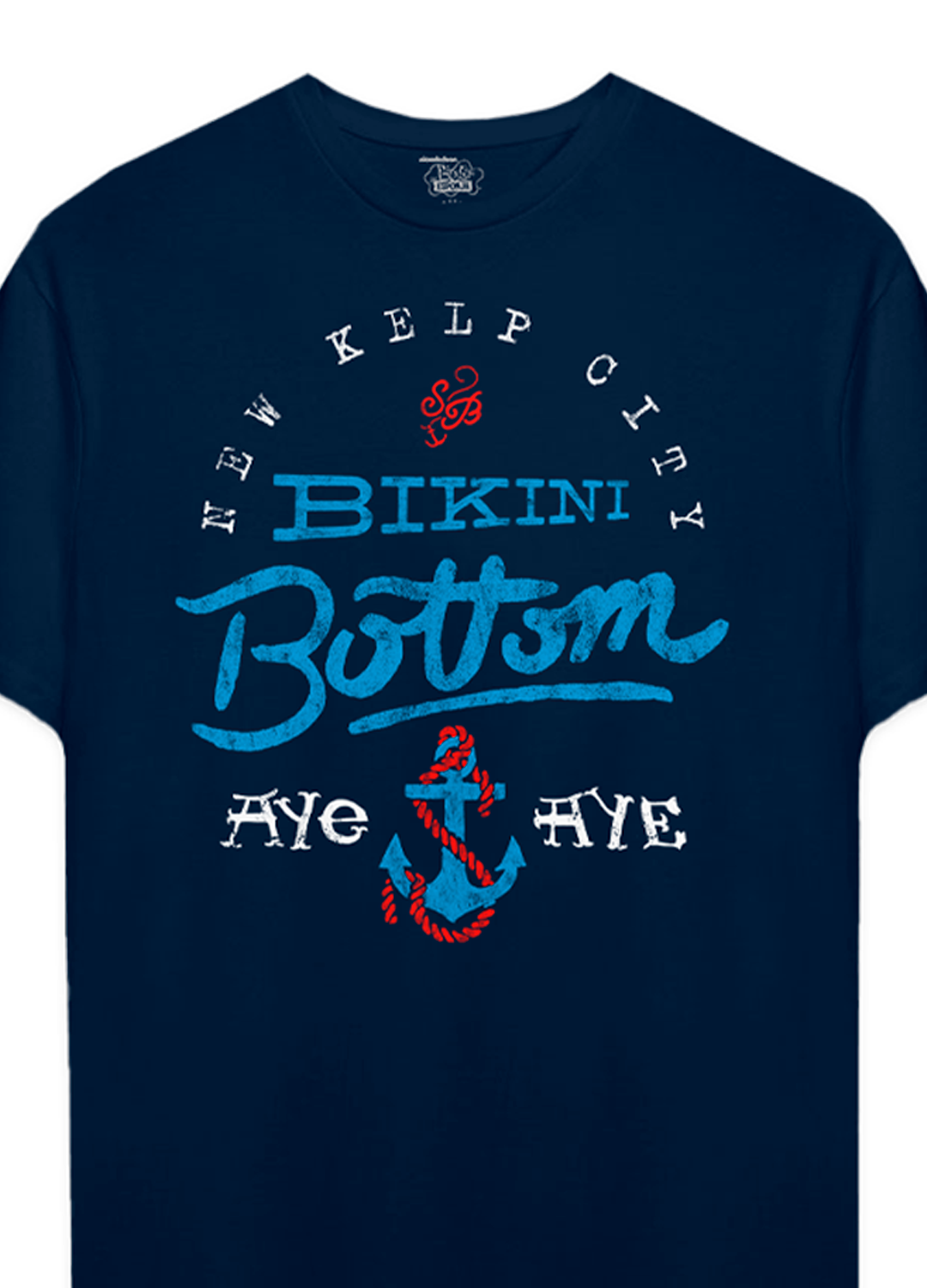 Playera Bob Esponja Hombre Mujer Azul Marino Bikini Bottom - Fan Army