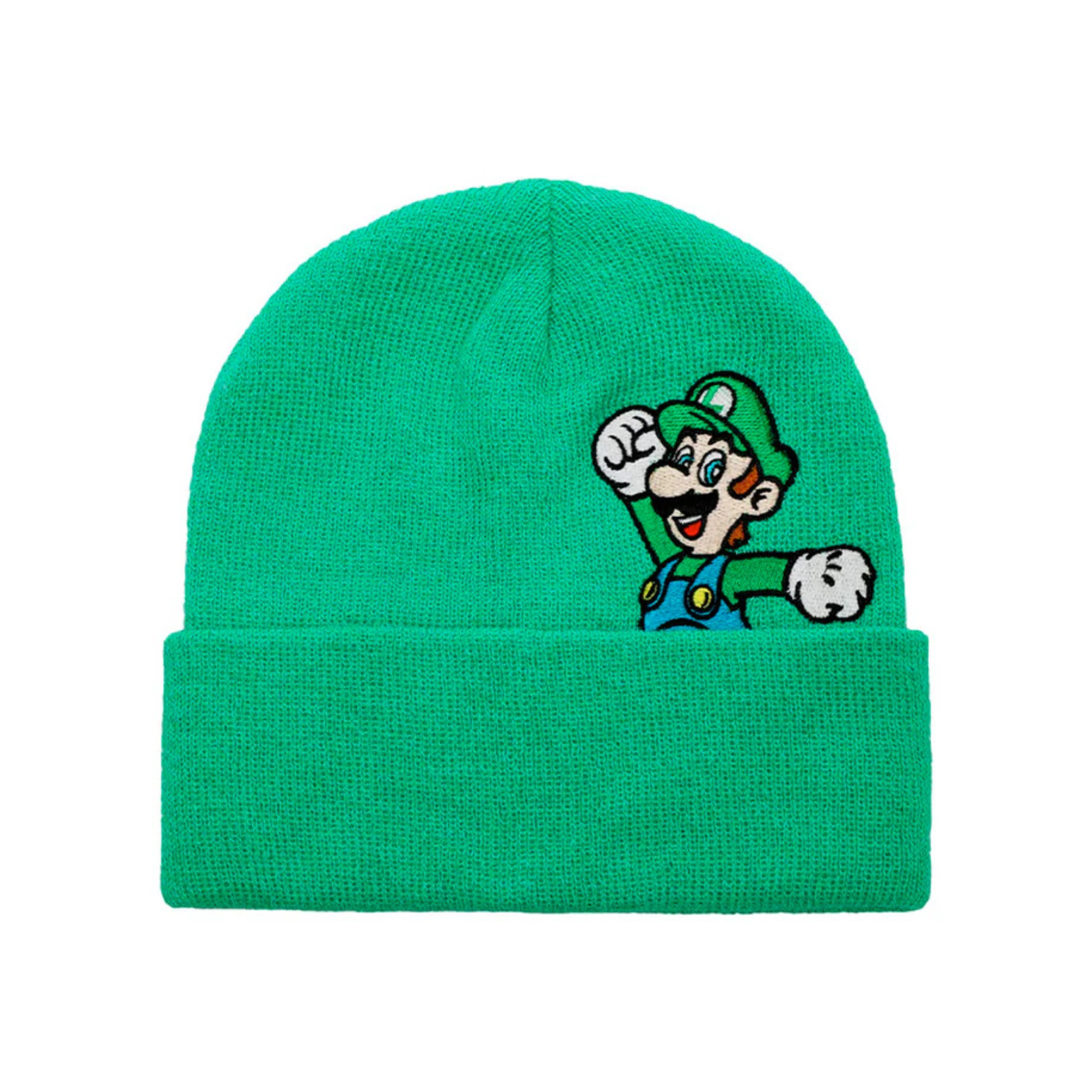 Gorro para el frio Super Mario Bros Luigi de tejido verde - Fan Army