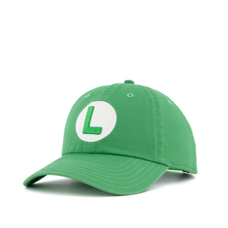 Gorra Curva Luigi "L" verde Super Mario Bros
