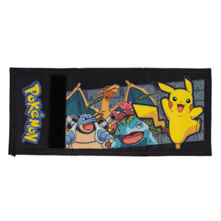 Bioworld-Cartera-Trifold-Pokemon-Logo-con-Pikachu-y-Pokemones