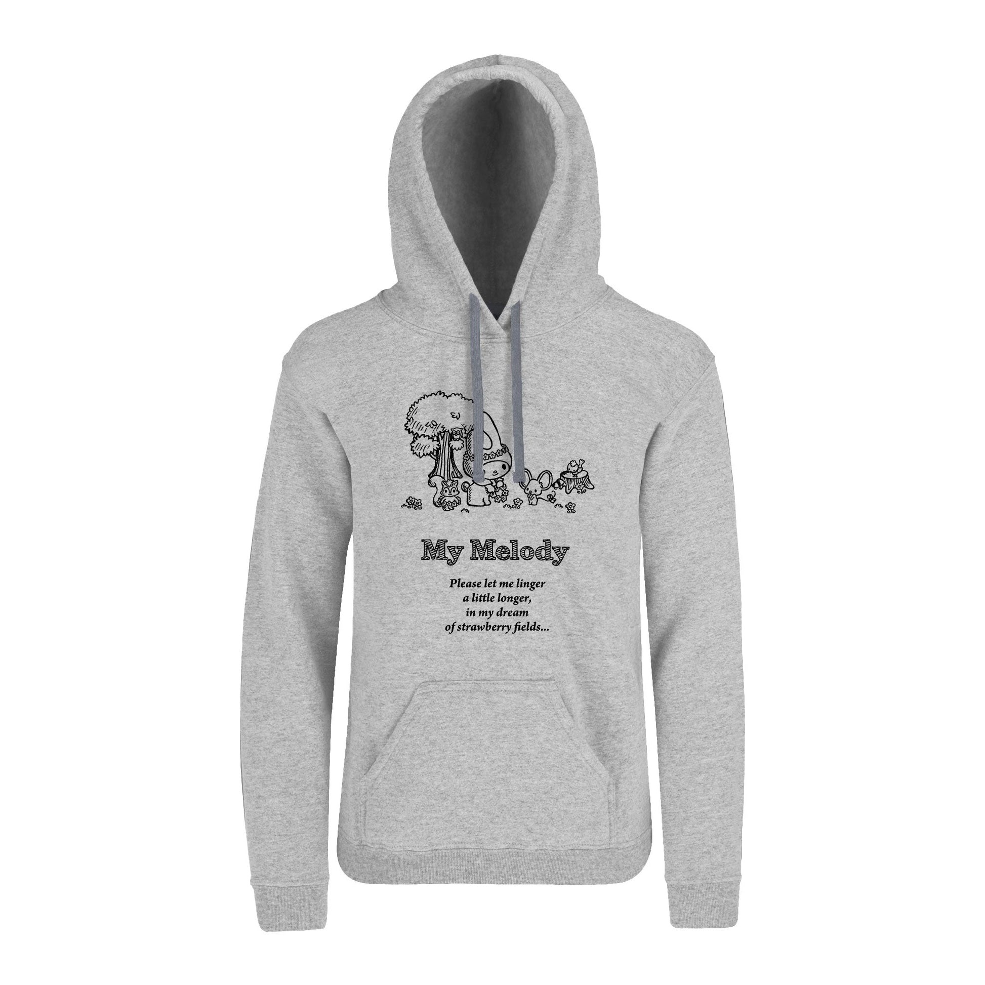 Hoodie My Melody Hombre Mujer Gris Let me linger - Fan Army