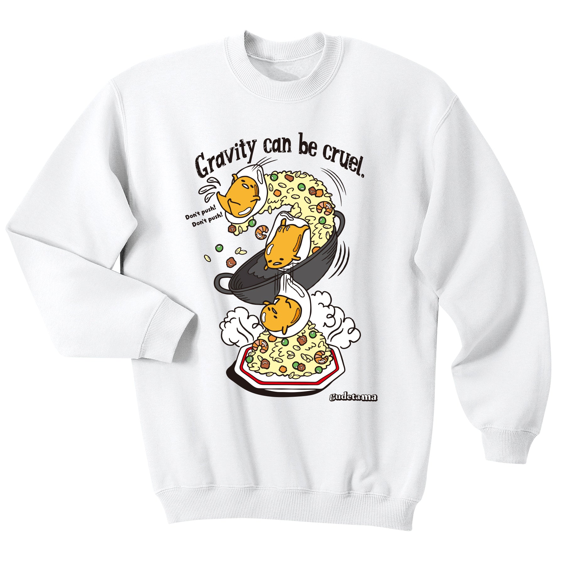 Sudadera Gudetama Hombre Mujer Blanco Gravity - Fan Army