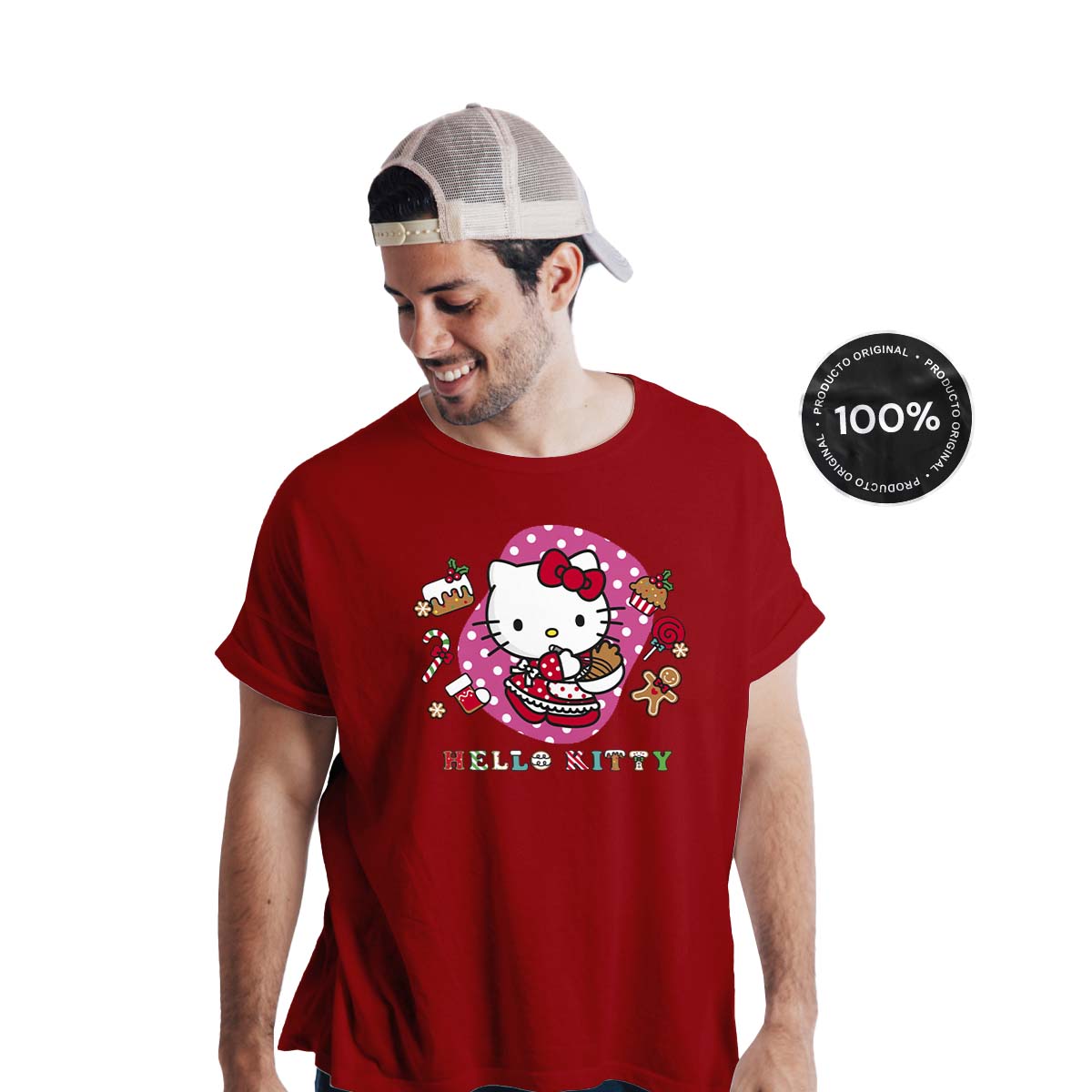 Playera Hello Kitty Hombre Mujer Rojo Cooking - Fan Army