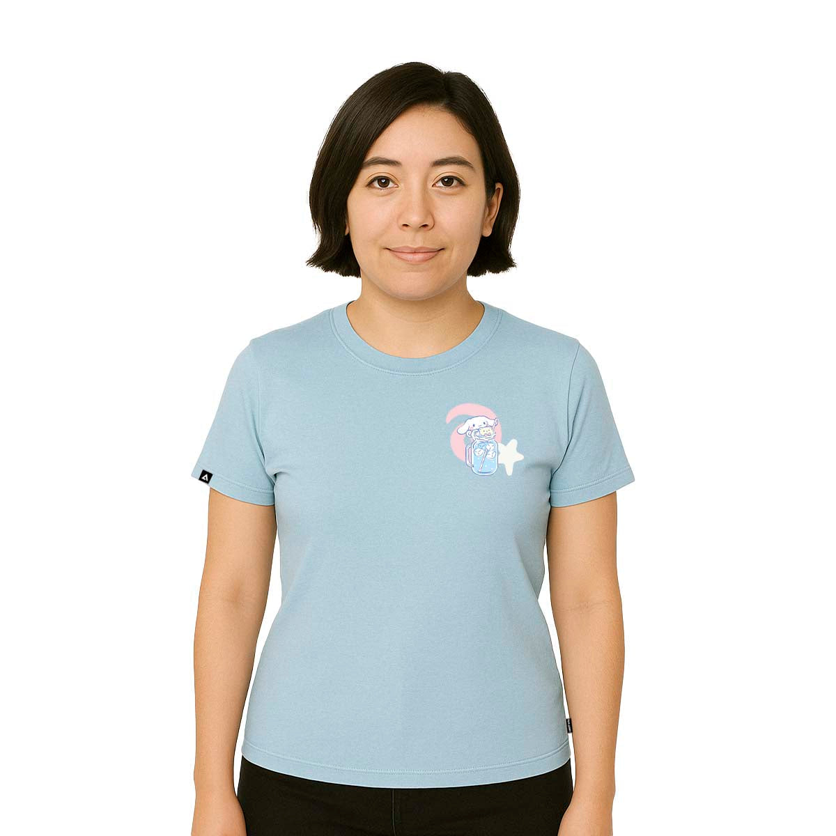 Playera Hombre Mujer Azul Cielo Cinnamoroll Ice Tea - Fan Army