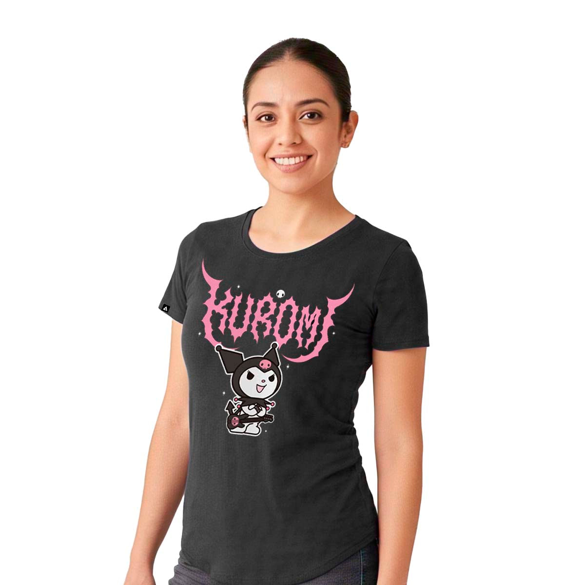 Playera Hombre Mujer Negro Kuromi Rock - Fan Army