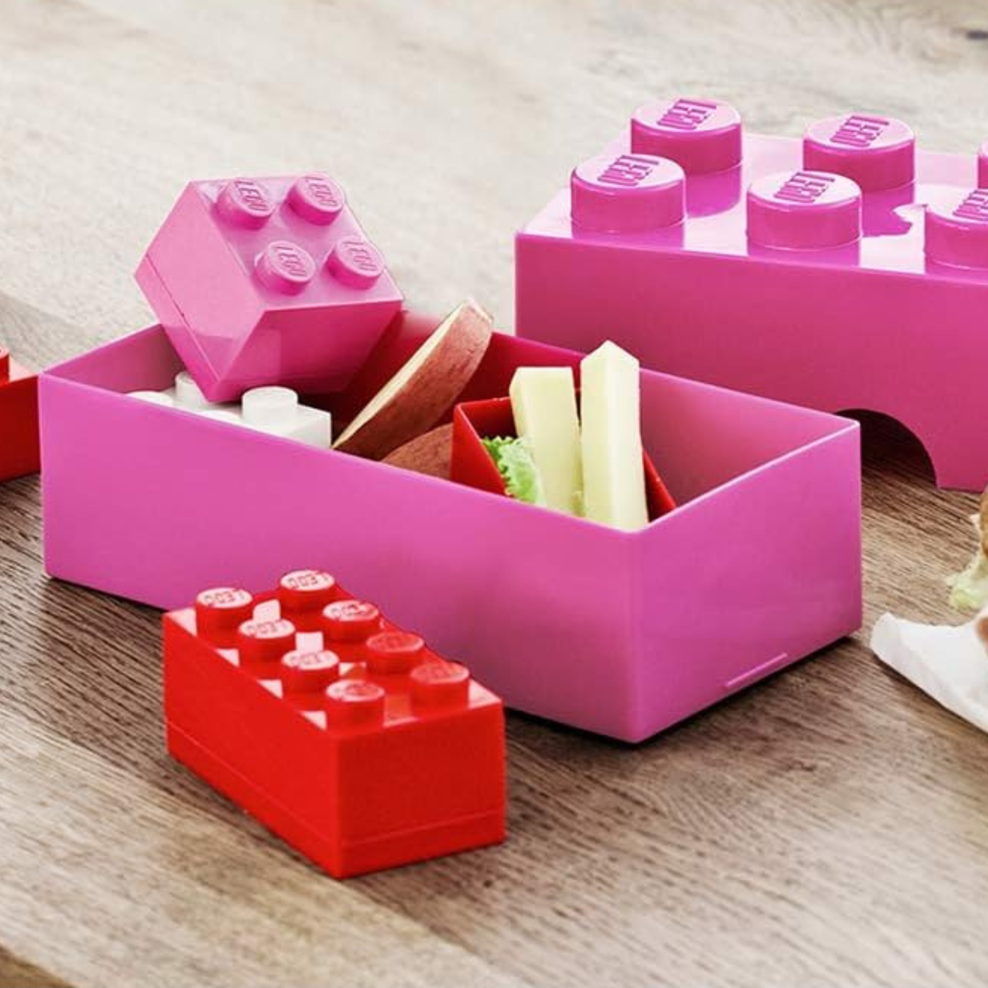 LEGO Lonchera para Alimentos Comida, Caja Armable, Pencil Box Brick 8 - Fan Army