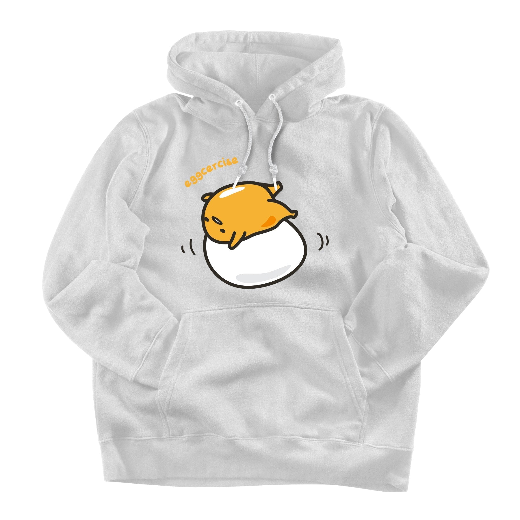 Hoodie Gudetama Hombre Mujer Blanco Eggcercise - Fan Army
