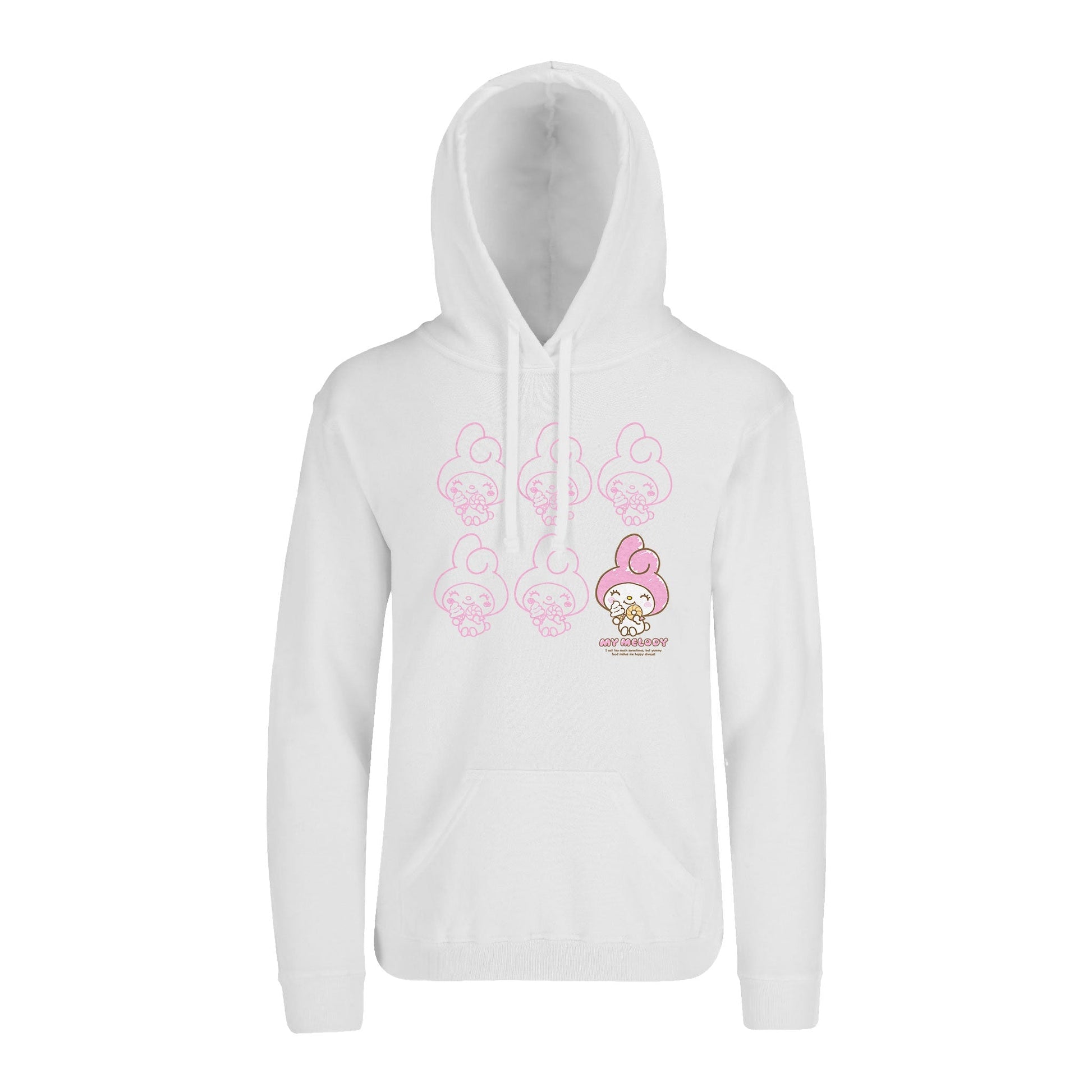 Hoodie My Melody Hombre Mujer Blanco Yummy - Fan Army
