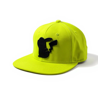 Gorra Plana Pikachu Silueta Pokemon Amarilla Neon Oficial - Fan Army