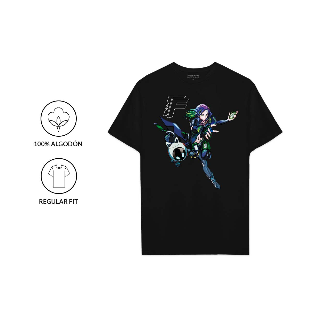 Playera Free Fire Moco - Fan Army