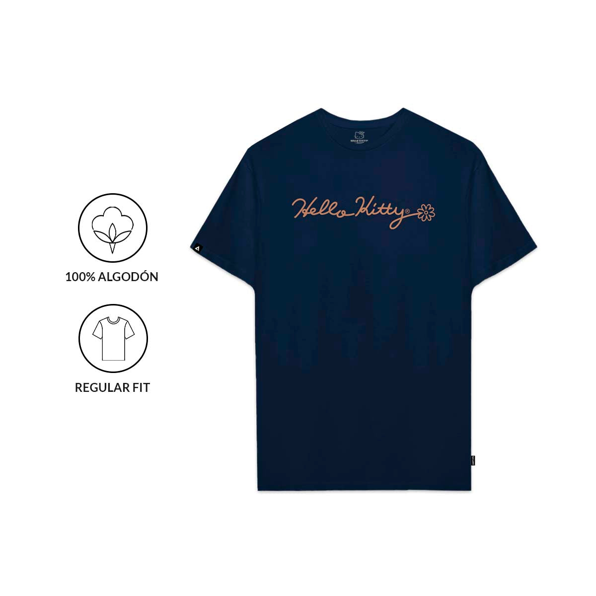 Playera Hombre Mujer Azul Marino Hello Kitty So where to - Fan Army