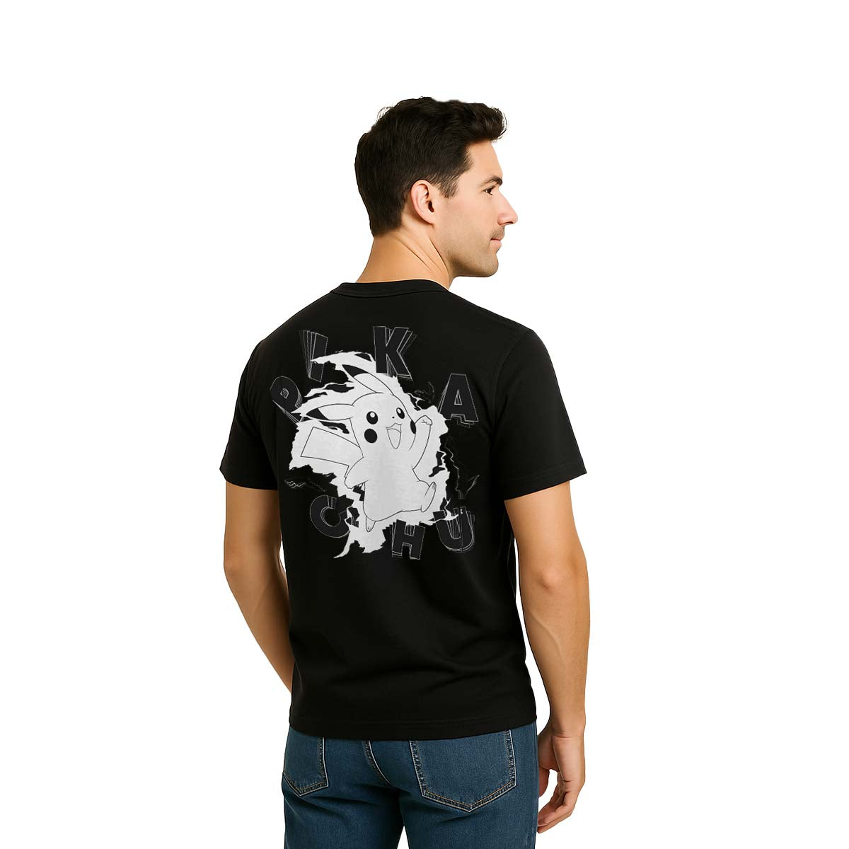 Playera Pokémon Pikachu B&W - Fan Army