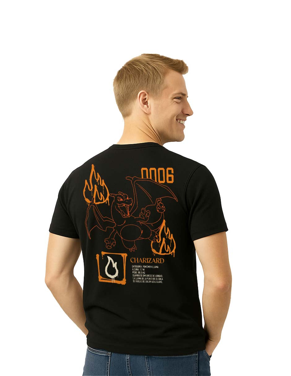 Playera Pokémon Charizard Graffiti - Fan Army