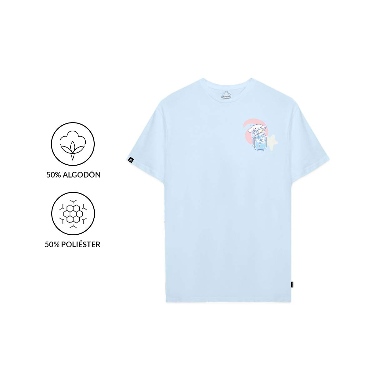 Playera Hombre Mujer Azul Cielo Cinnamoroll Ice Tea - Fan Army