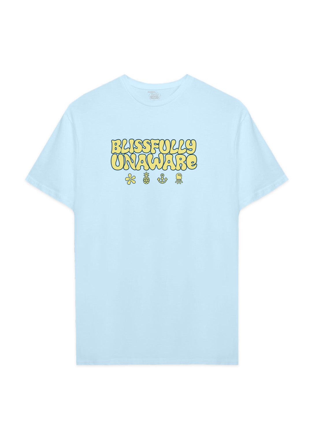 Playera Bob Esponja Hombre Mujer Azul Cielo Blissfully Unaware - Fan Army