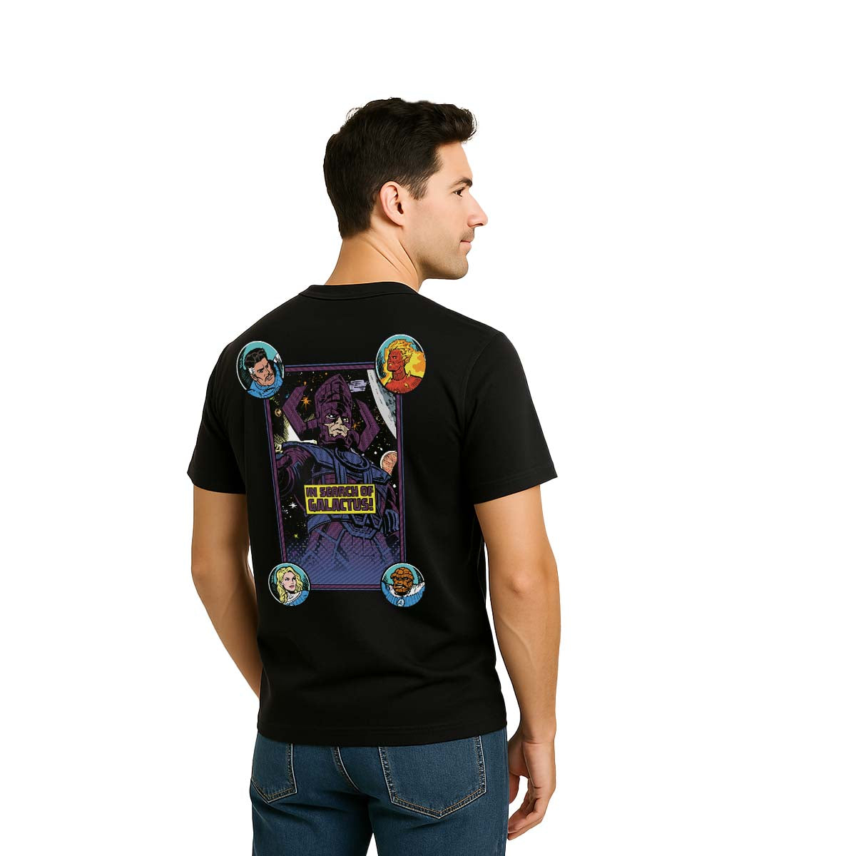 Playera 4 Fantásticos Hombre Mujer Negro Marvel Original Greatest Heroes - Fan Army