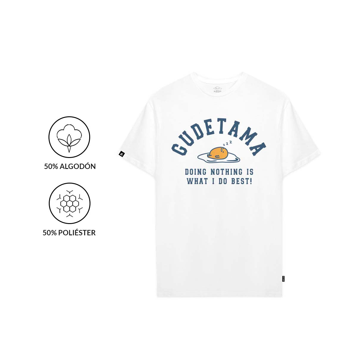 Playera Hombre Mujer Blanco Gudetama Doing Nothing - Fan Army