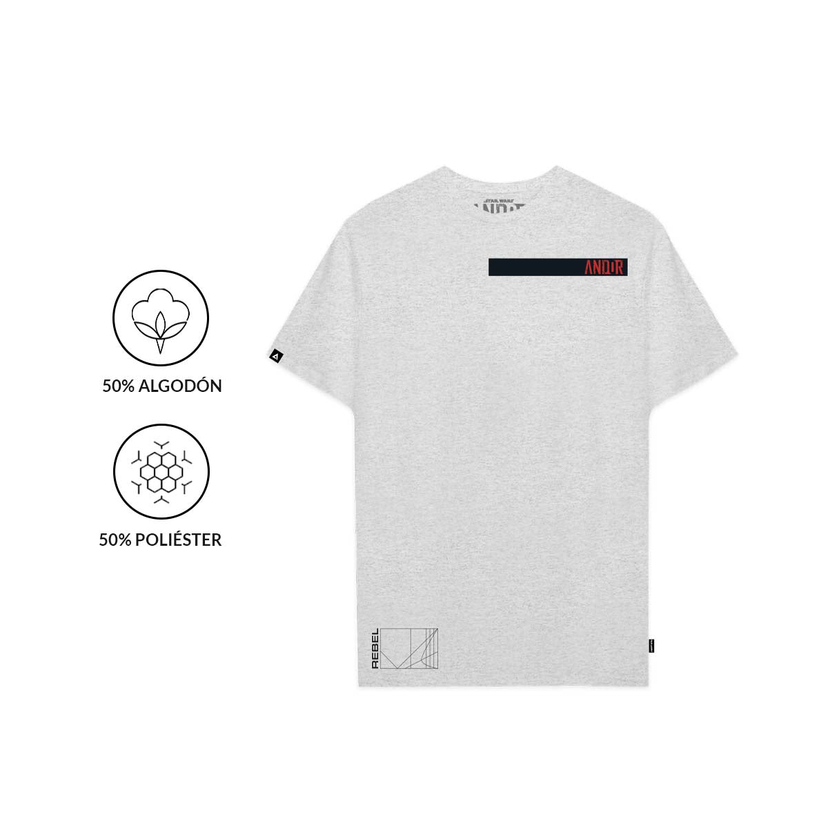 Playera Rebel Unisex de Star Wars Andor Original Algodón - Fan Army