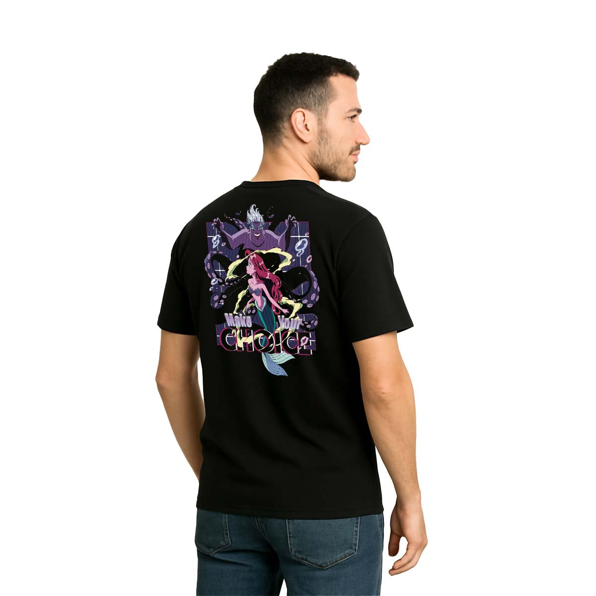 Playera Princesas Hombre Mujer Negro Disney Original Make Your Choice - Fan Army