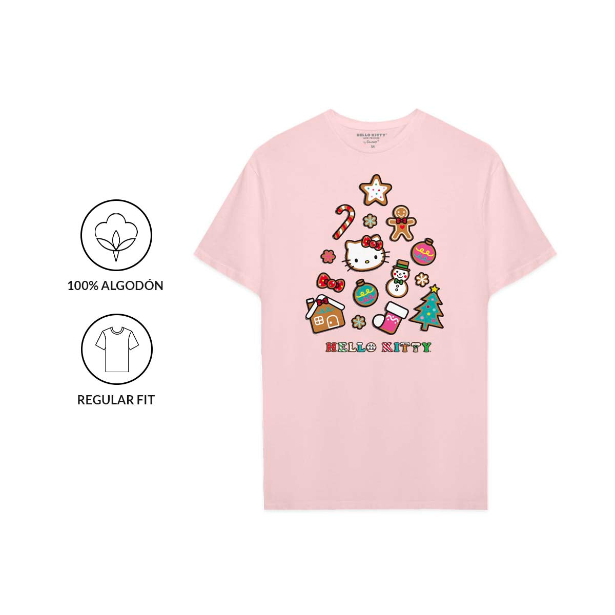 Playera Hello Kitty Hombre Mujer  Rosa Christmas Tree - Fan Army