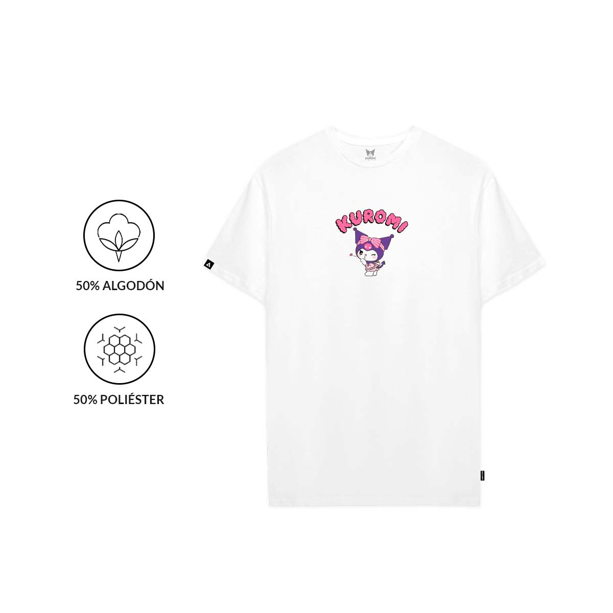 Playera Hombre Mujer Blanco Kuromi Just Chilling - Fan Army