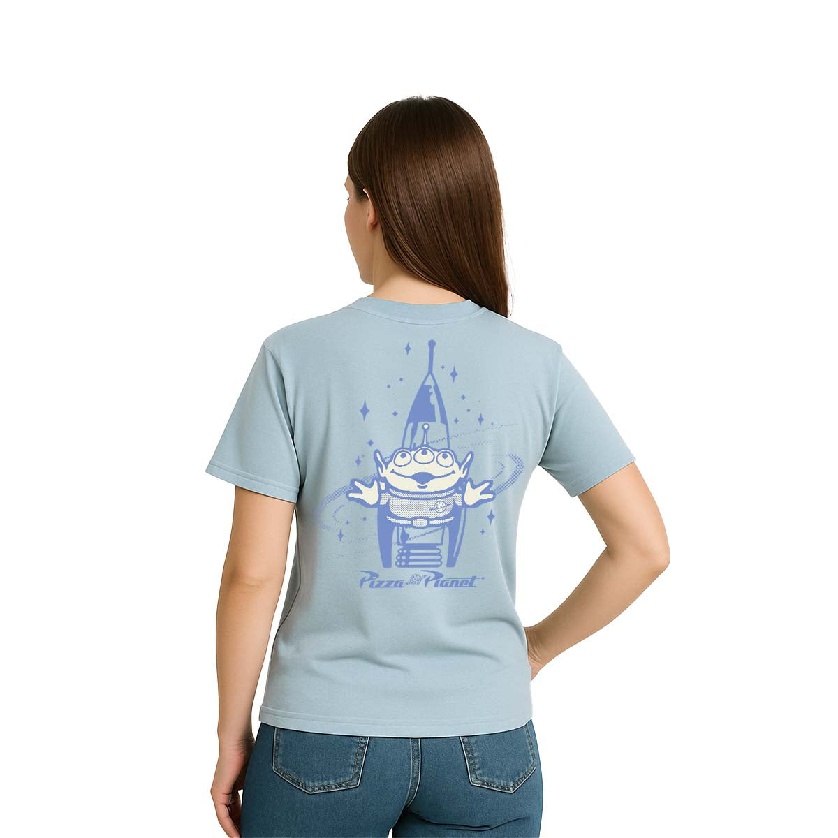 Playera Toy Story Unisex Azul Cielo Disney Original Pizza is my World - Fan Army