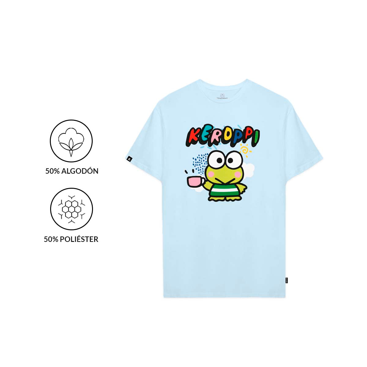 Playera Hombre Mujer Azul Cielo Keroppi Coffee - Fan Army