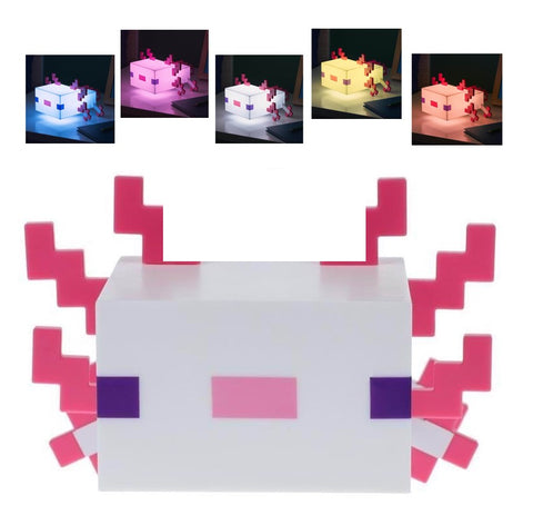 Paladone | Minecraft | Lámpara Axolotl, Producto Oficial