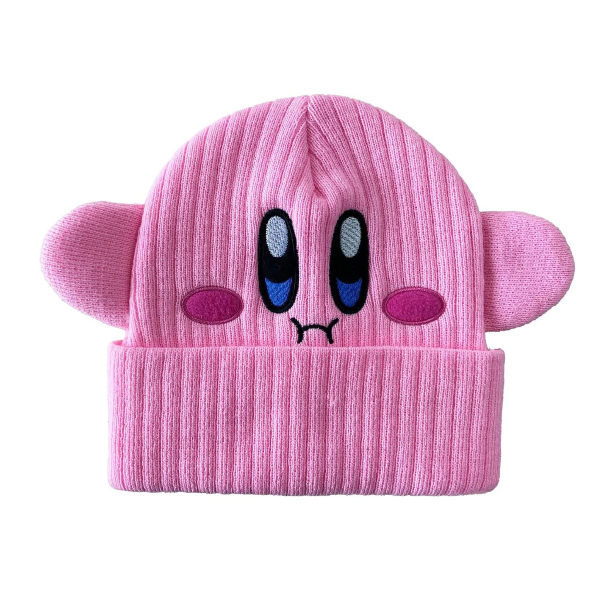 Bioworld Gorro de Kirby con Orejas - Cara Kirby Bordada, Producto Oficial de Nintendo, Beanie Regalo Ideal para Fans - Fan Army
