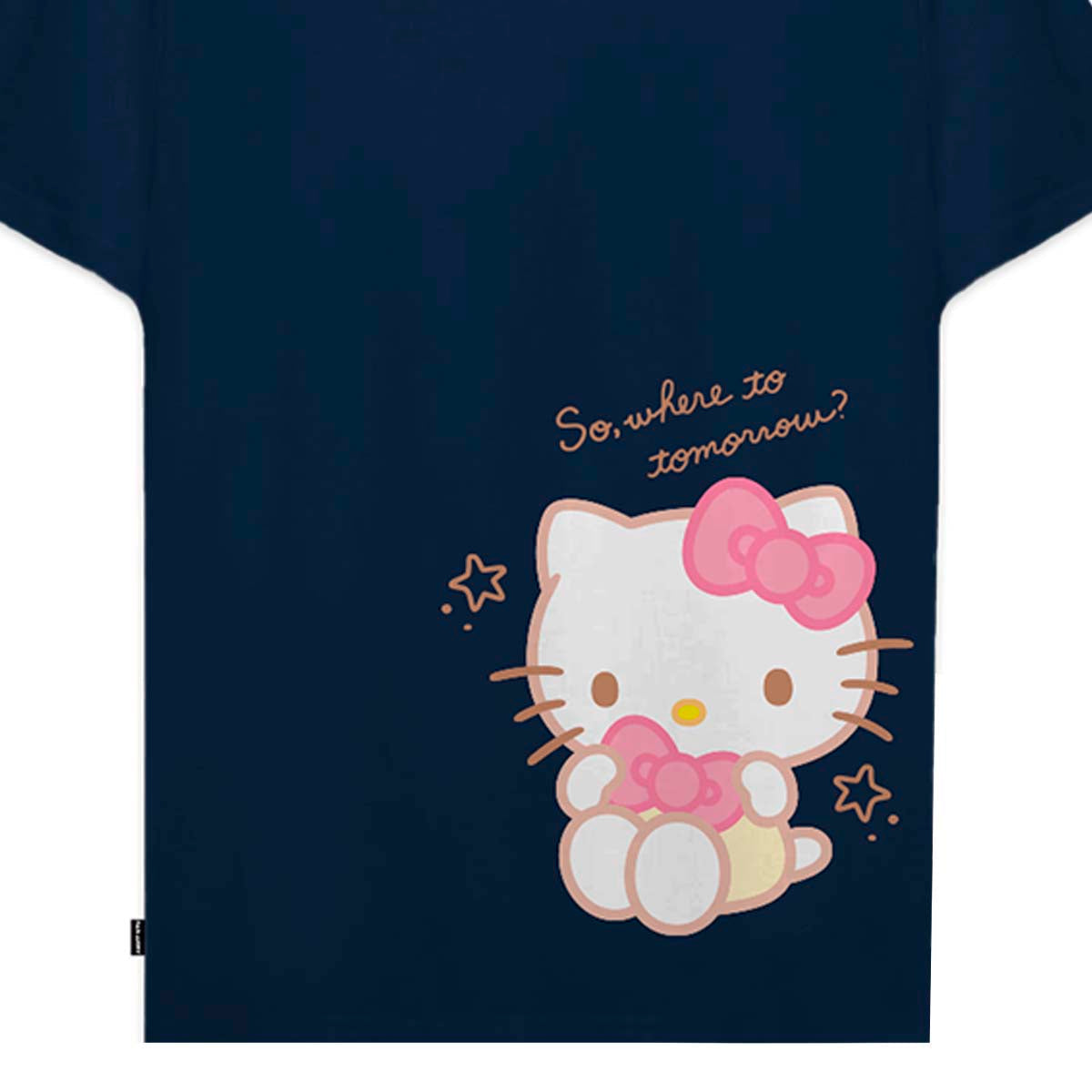 Playera Hombre Mujer Azul Marino Hello Kitty So where to - Fan Army