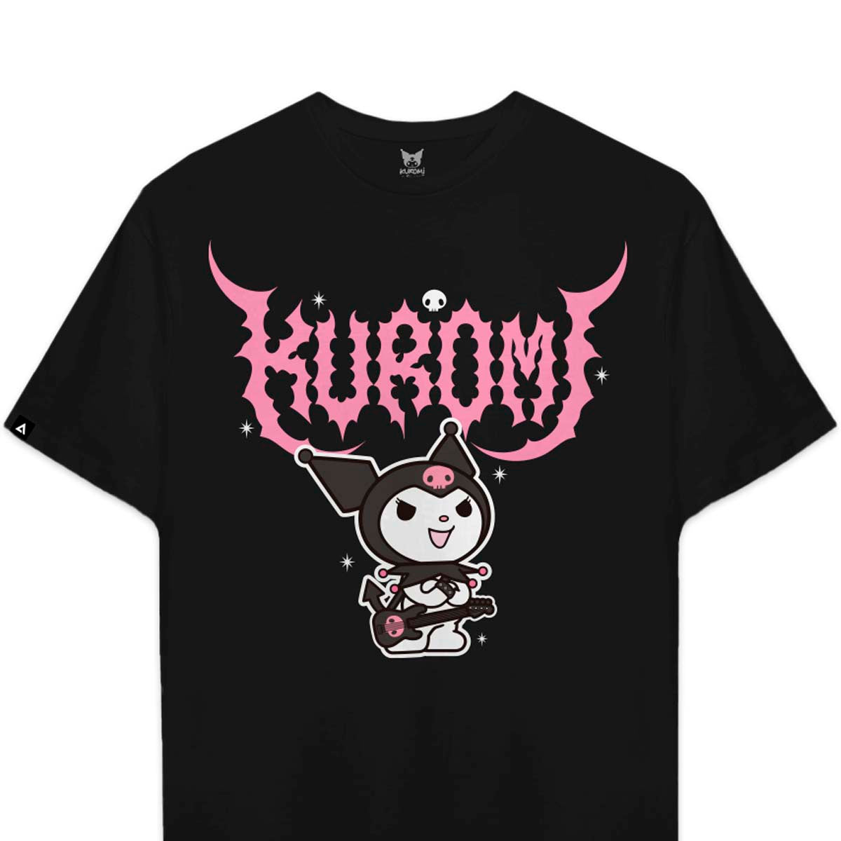 Playera Hombre Mujer Negro Kuromi Rock - Fan Army