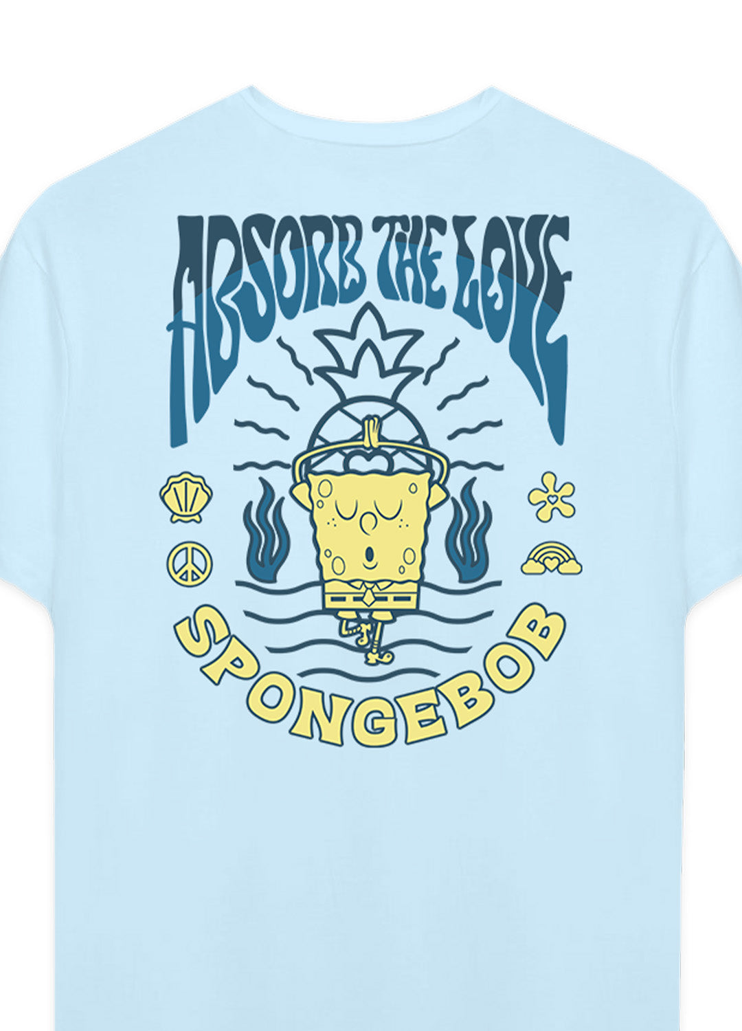 Playera Bob Esponja Hombre Mujer Azul Cielo Blissfully Unaware - Fan Army