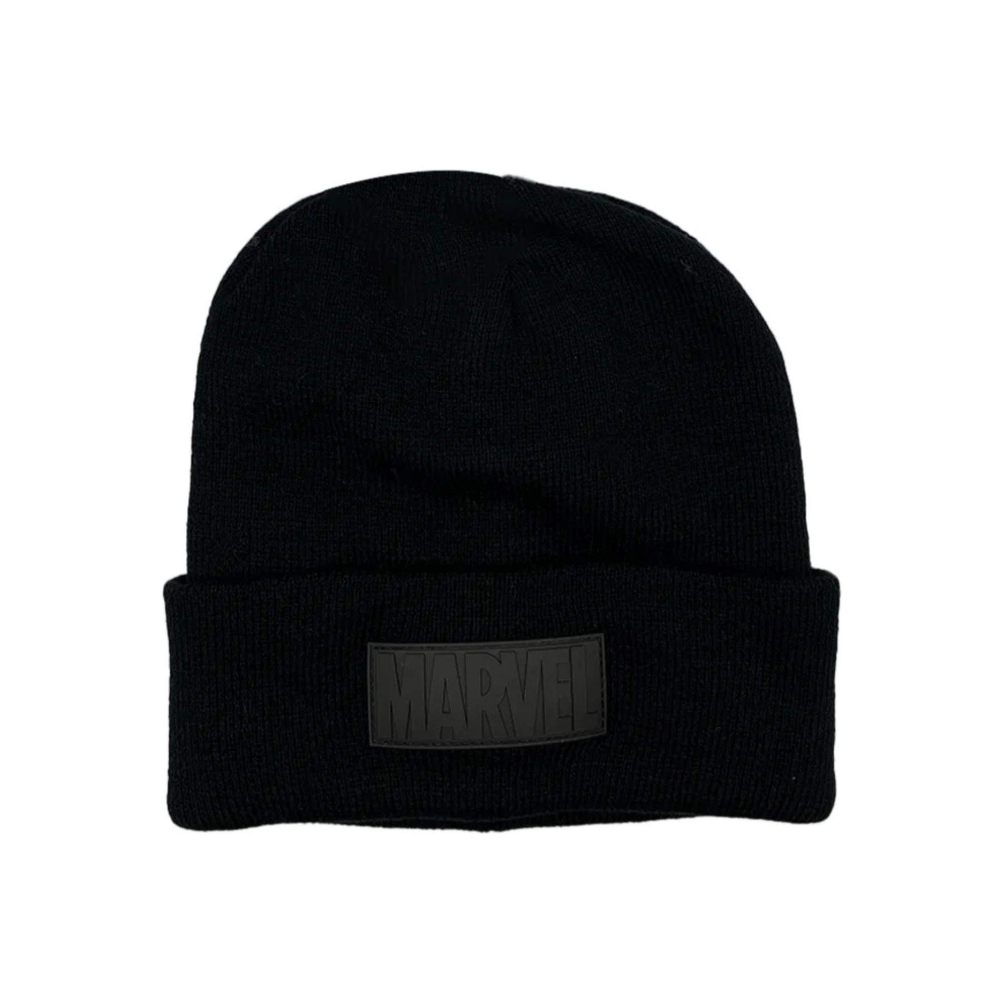 Beanie Marvel Logo Negro en Relieve - Fan Army