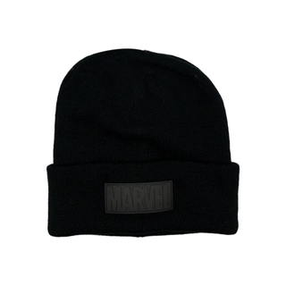Beanie Marvel Logo Negro en Relieve - Fan Army