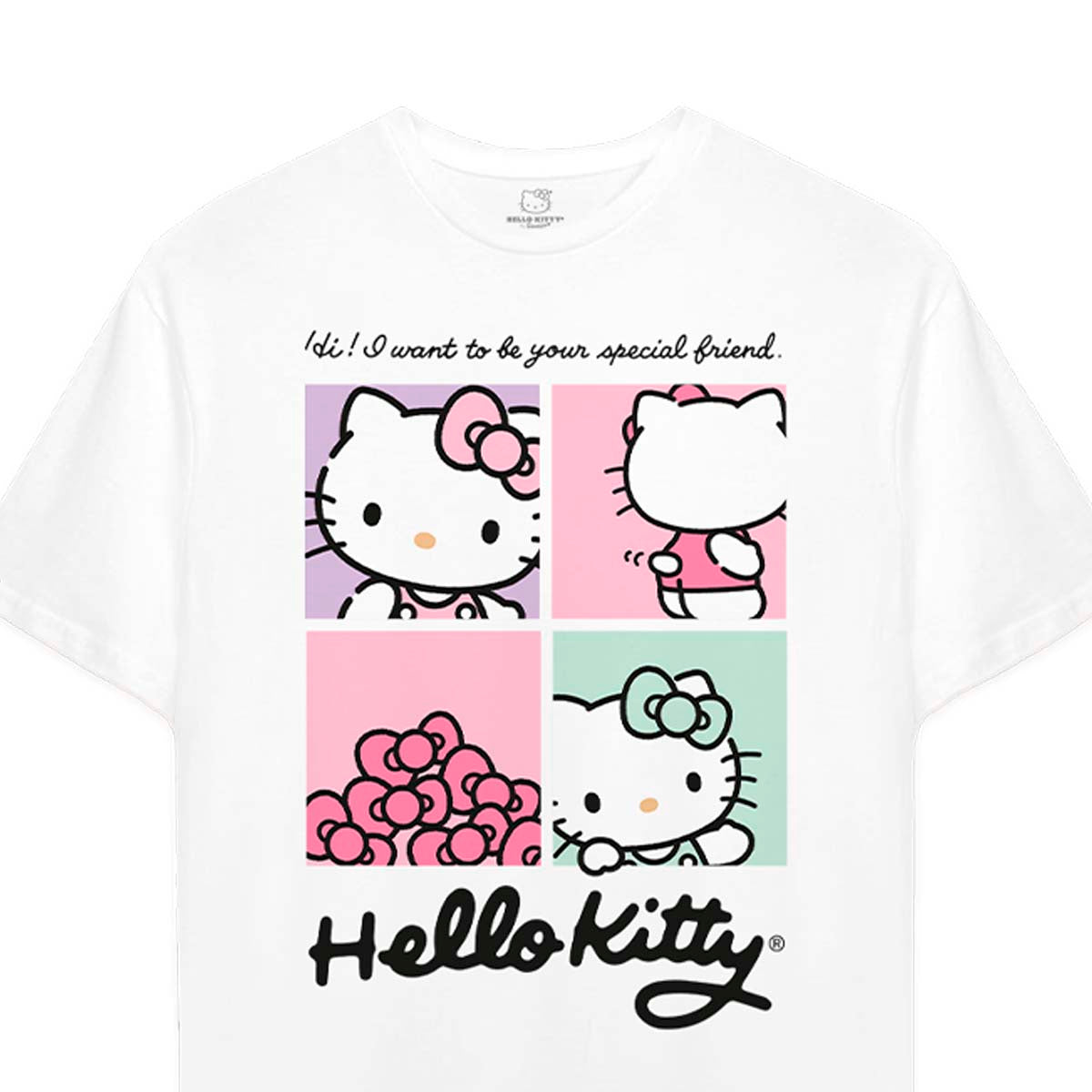 Playera Hombre Mujer Blanco Hello Kitty Special Friend - Fan Army