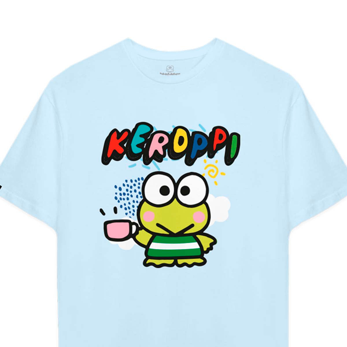 Playera Hombre Mujer Azul Cielo Keroppi Coffee - Fan Army