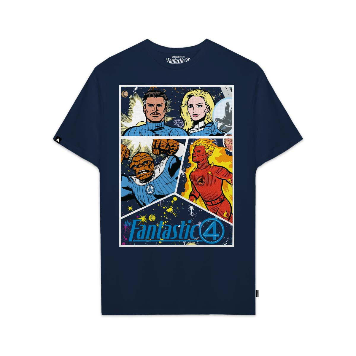 Playera 4 Fantásticos Hombre Mujer Azul Marino Marvel Original Comic - Fan Army