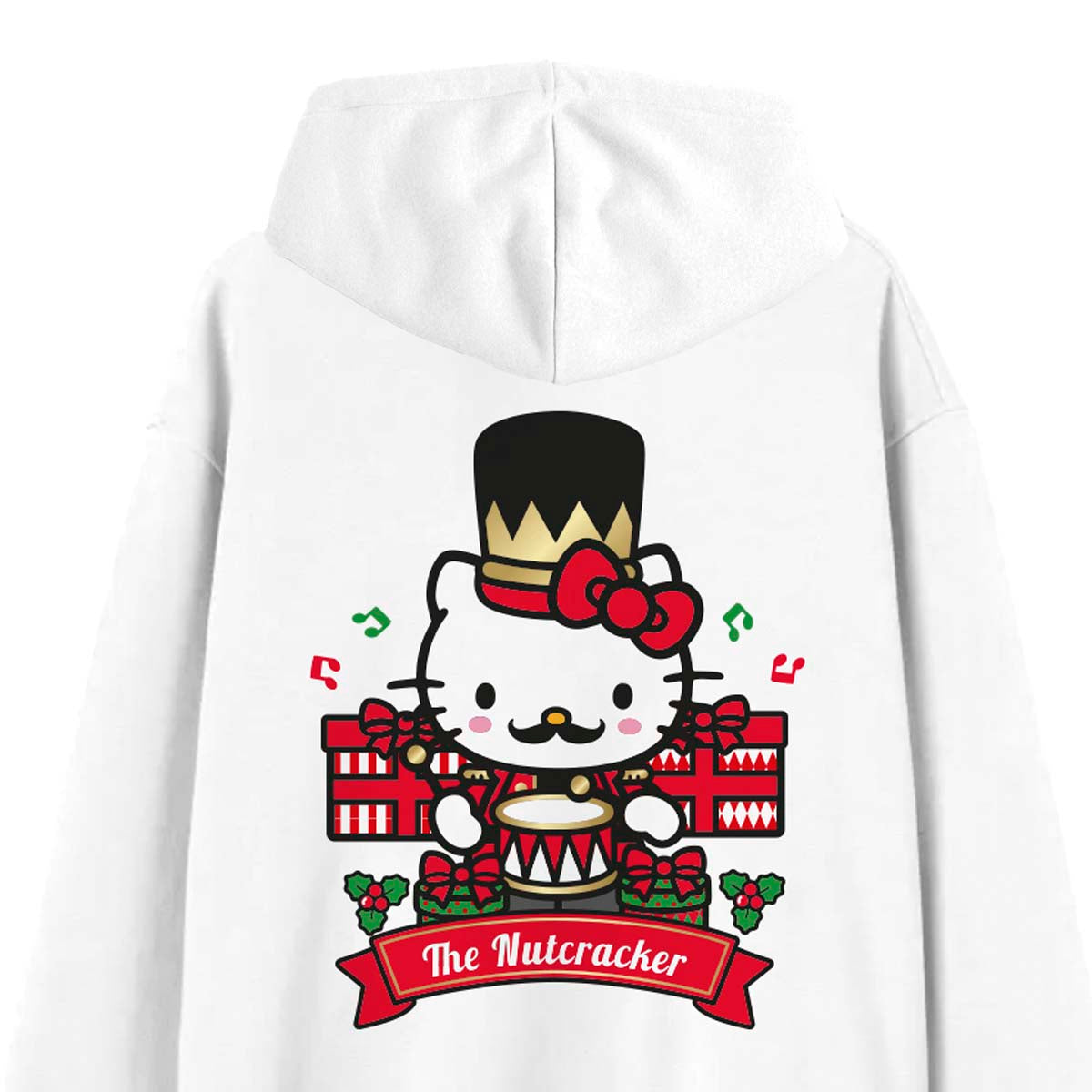 Hoodie Hello Kitty Hombre Mujer Blanco Cascanueces - Fan Army
